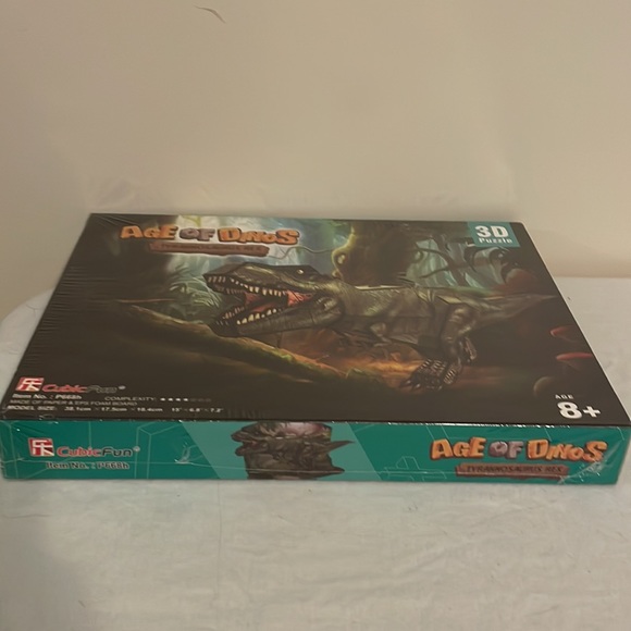 NIB Cubic Fun Age of Dinos Tyrannosaurus Rex 3D Puzzle 15” x 6.8” x 7.2” - Picture 6 of 6